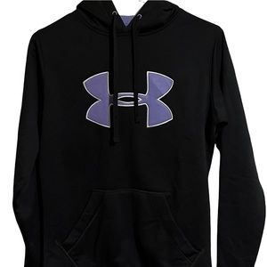 Under Armour Women’s XS NWOT Black & Purple Drawstring Hoodie Comfortable.